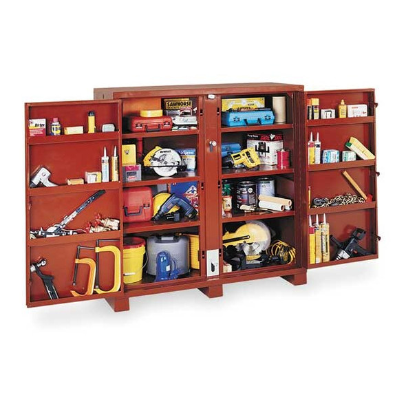 Jobsite Cabinet, Brown, 60 in W x 30-1/4 in D x 60-3/4 in H