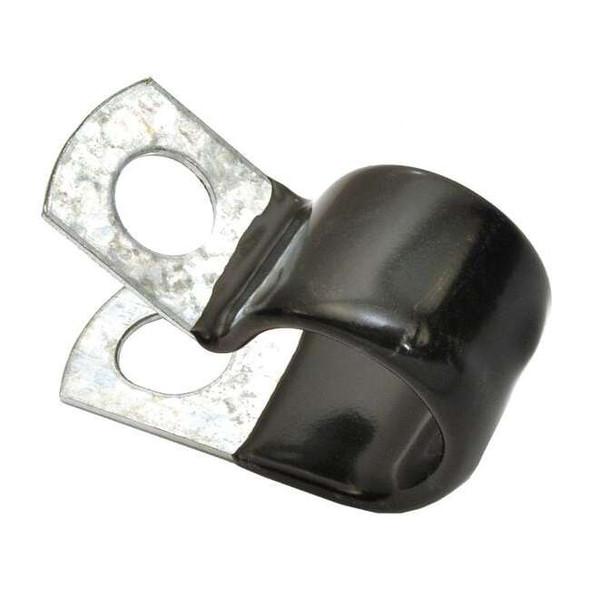 Cable Clamp, Steel, 3/8 in Bundle Dia., Black, 50 PK