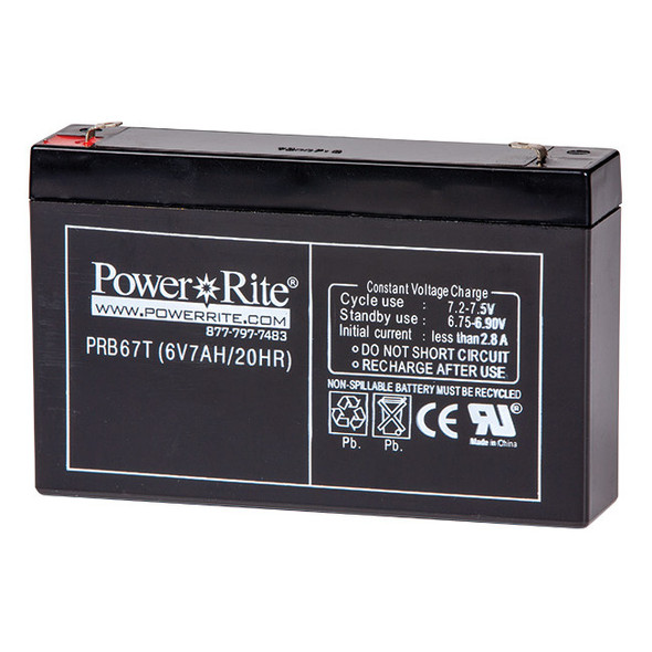 Power Rite® Battery, 6V, 7 Ah, 1/Each