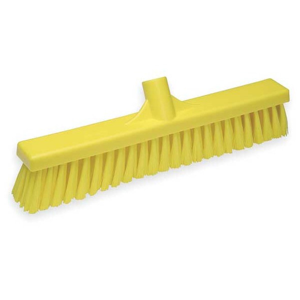 Vikan 16 in Sweep Face Broom Head, Medium, Synthetic, Yellow 31796