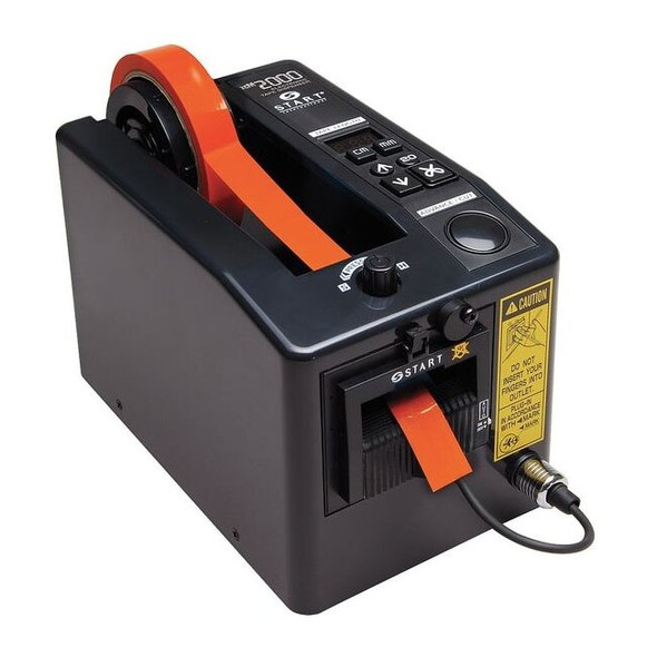 Tape Dispenser, 2 in Max. Tape Width. 7 in Tape Core Dia, Black