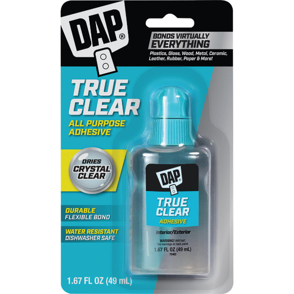 DAP 1.67 Oz. True Clear Multi-Purpose Adhesive 7079800180
