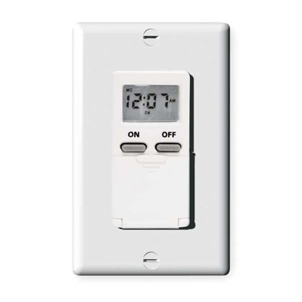 Intermatic Digital Timer,7-Day,SPST,120 V,White EI500WC