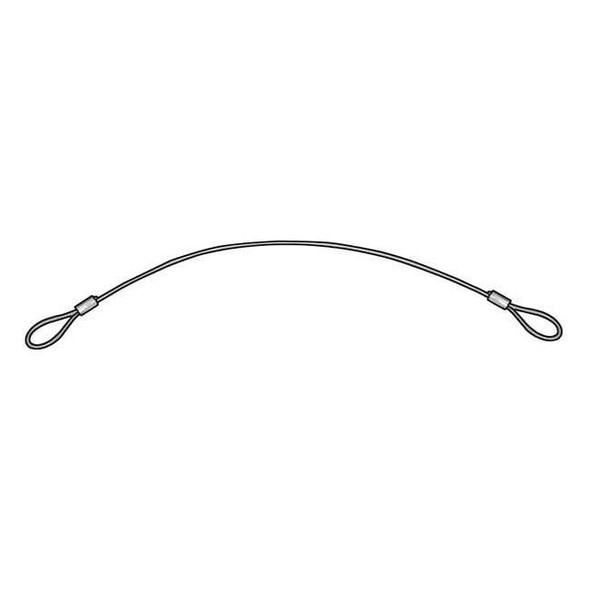 2 Loops Lanyard, 6 in, 3/64 in Pin Dia., Stainless Steel, Nylon Coated, 5 PK