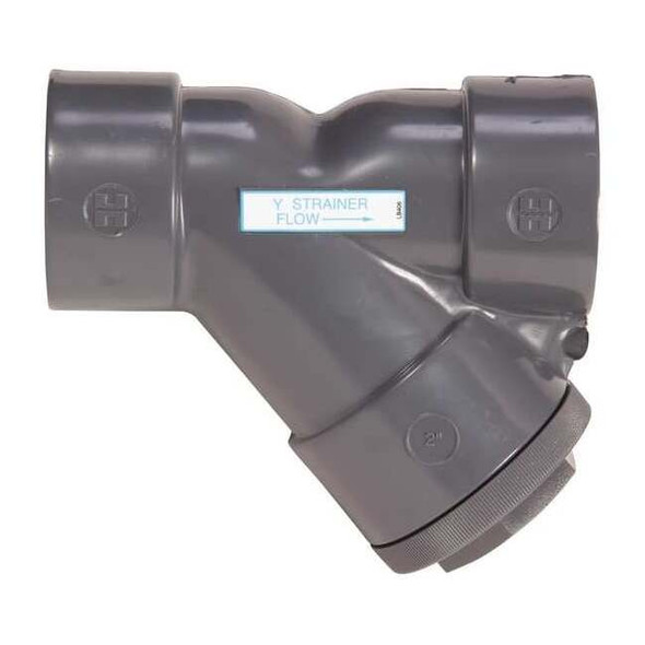 Hayward Flow Control Y Strainer, 1-1/2" Pipe, Threaded, PVC, 150 psi YS10150T