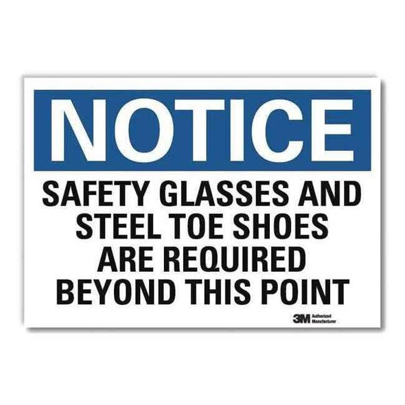 NoticeSign, ReflcSelfAdhVinyl, 14inWx10inH, U5-1496-RD_14X10