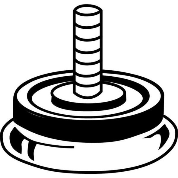 Manufacturer Varies Leveling Glides, Screw-In, Rd, 1-1-4", PK24 9451