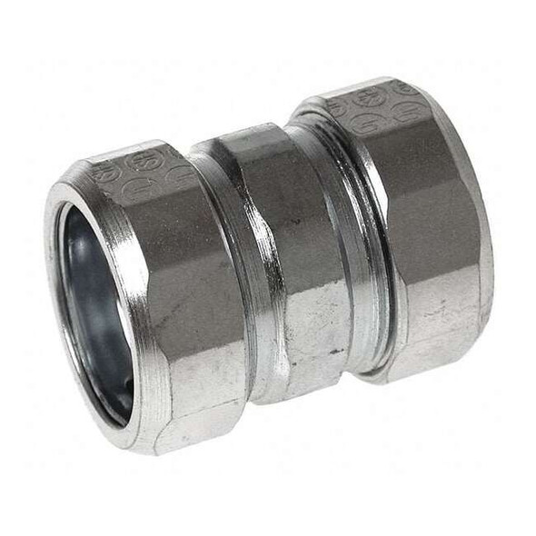 Raco IMC Coupling, 3/4 in, Compression, Steel, Plain, Gray 1823