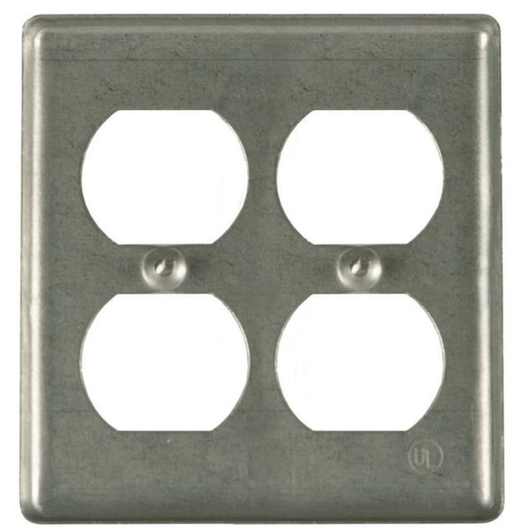 Raco Electrical Box Cover,2 Duplex Receptacle 873