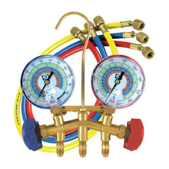 Jb Industries Manifold Gauge Kit,5 ft L,3 1/8 in Gauge M2-22831
