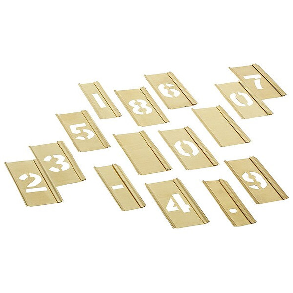 C.H. Hanson Stencil Set,Numbers,Brass 10008