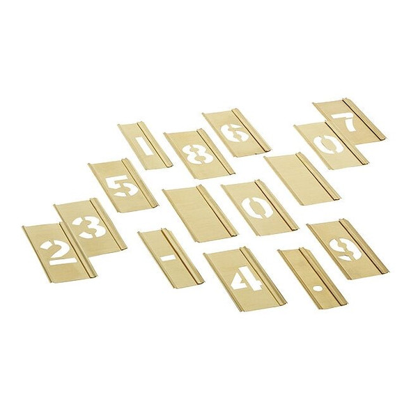 C.H. Hanson Stencil Set,Numbers,Brass, 10008 10008