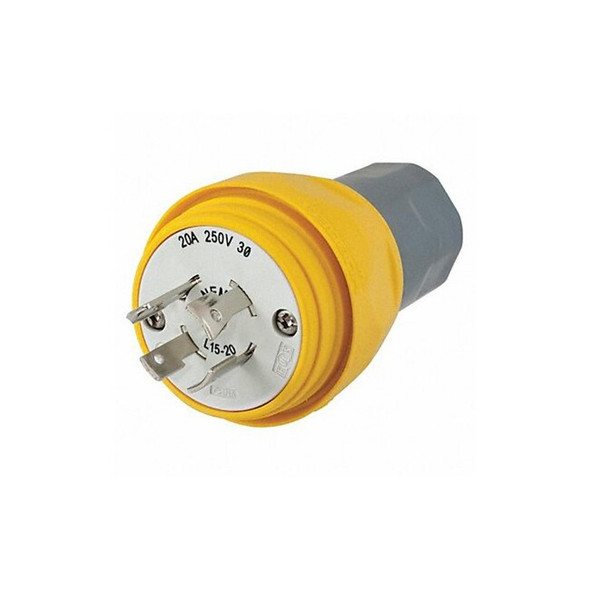 Hubbell Wiring Device-Kellems WT LckPlg,Strt;20 A;Yellow,Elastmr,4Blds HBL26W75 Hubbell Wiring Device-Kellems WT LckPlg,Strt;20 A;Yellow,Elastmr,4Blds HBL26W75