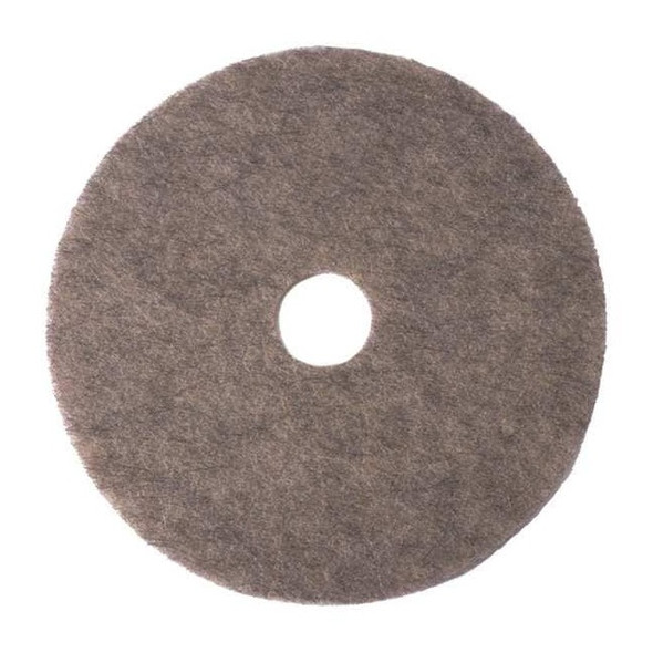Tough Guy Burnishing Pad,Beige,Size 17",Round,PK5 402W20