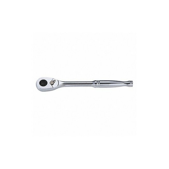 Westward 3/8" Drive 84 Geared Teeth Pear Hand Ratchet, Chrome 440G15