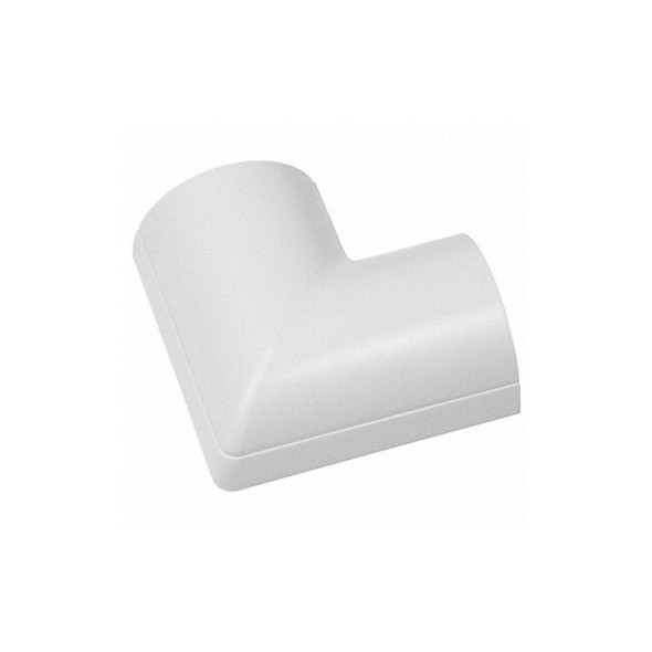D-Line 90 Degree Flat Elbow, 3 1/4 in L, PVC, White FLFB5025W