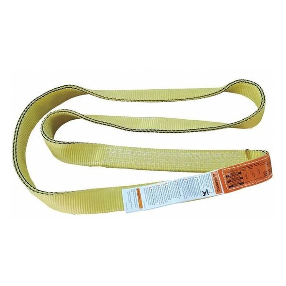 Dayton Web Sling, Type 5, 6 ft L, 1 in W, Nylon, Yellow 55ET48