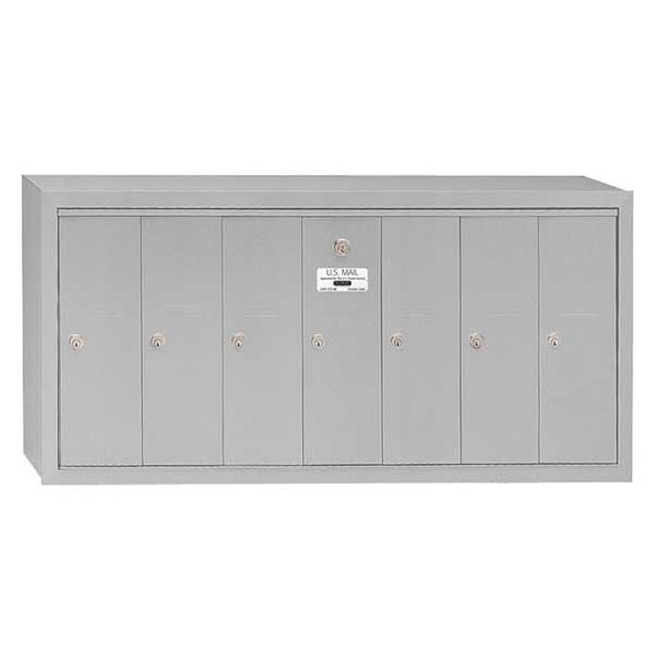 Mailbox, Aluminum, Powder Coated, 7 Doors, Surface, -