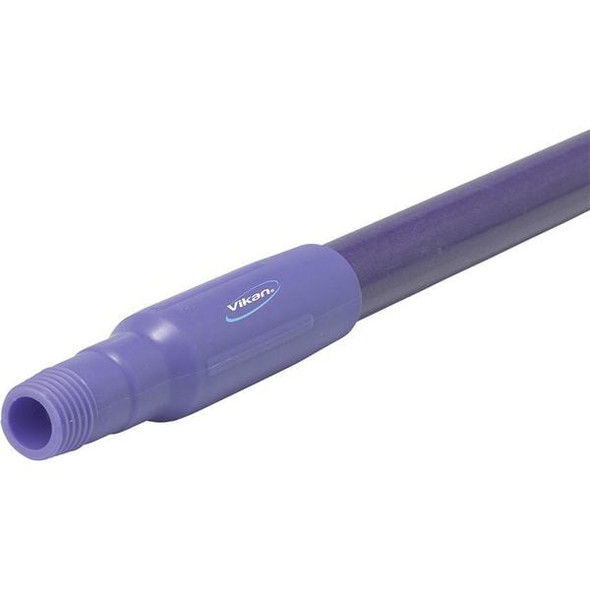 Vikan 59" Color Coded Handle, 1 1/4 in Dia, Purple, Fiberglass 29388