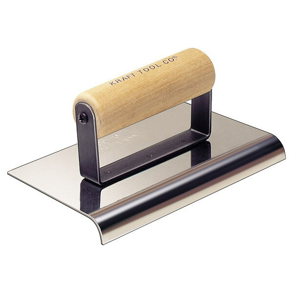 Kraft Tool Sidewalk Edger,SS/Wood,3/8 in Radius CF173