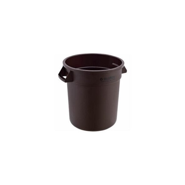 Global Industrial Plastic Trash Can 10 Gallon Brown