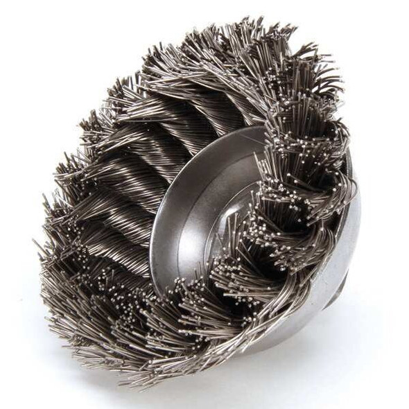 Weiler Knot Wire Cup Brush,Threaded Arbor 93435