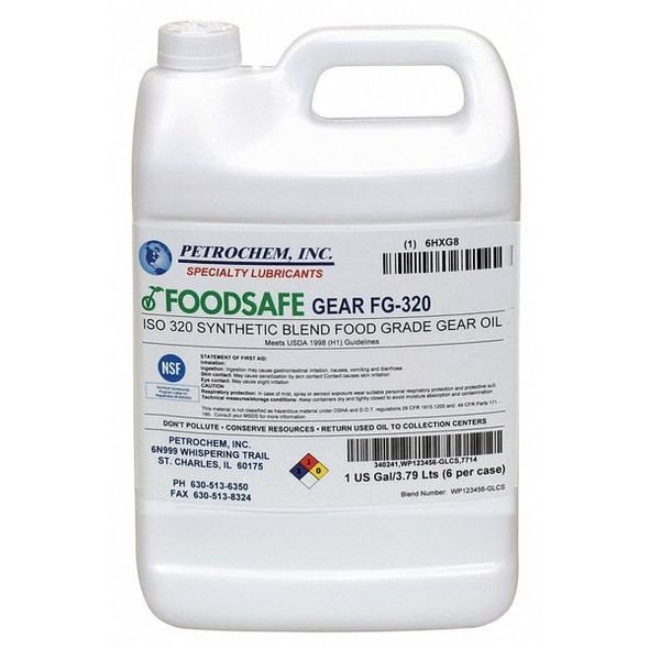 Petrochem Gear Oil,GEAR ,Jug ,1 gal FOODSAFE GEAR FG-320-001