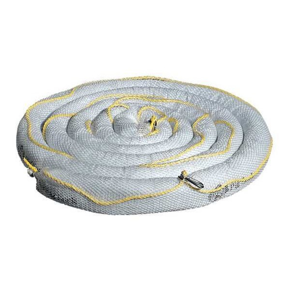 Pig Sorbent Boom, 16 gal, 3 in x 20 ft, Oil, White, 4 PK BOM407