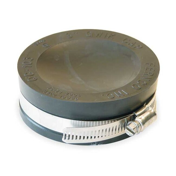 Fernco Round End Cap, PVC, 3 in For Pipe Size QC-103