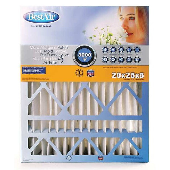 Bestair 20 in x 25 in x 5 in Synthetic Furnace Air Cleaner Filter AB-52025-13-2