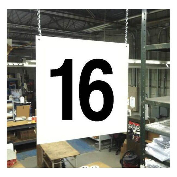 Stranco Hanging Aisle Sign,Legend 16 HPS-FS1212-16