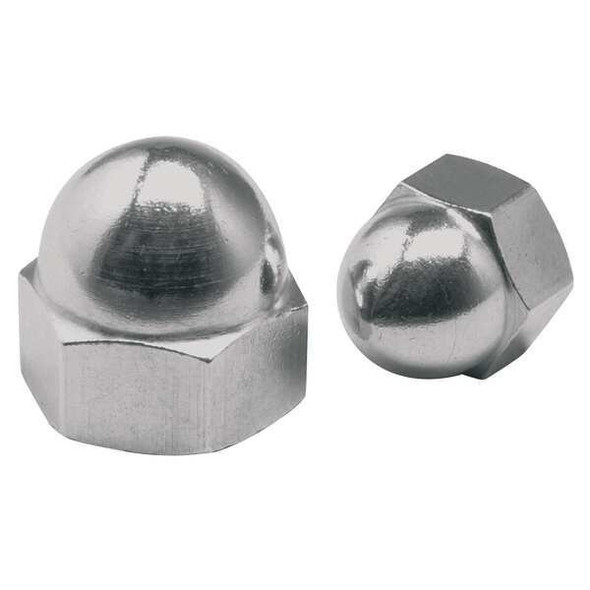 Standard Crown Cap Nut, 5/8"-18, 316 Stainless Steel, Plain, 1 in H