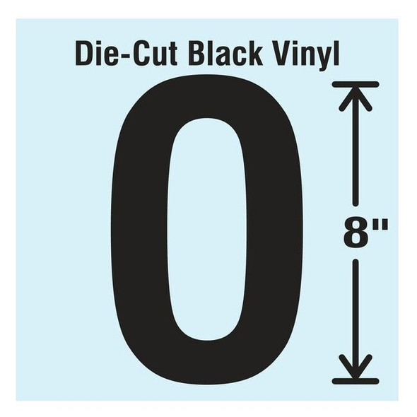 Stranco Letter Label, Vinyl, 8 in H, 4-3/4 in W DBV-SINGLE-8-O