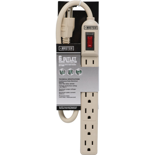 Master Electrician 6-Outlet Surge Strip LTS-6S