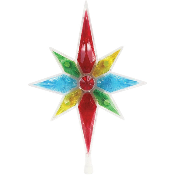 Alpine Multi-Color LED 14 In. Star Christmas Tree Topper COR212MC-TM