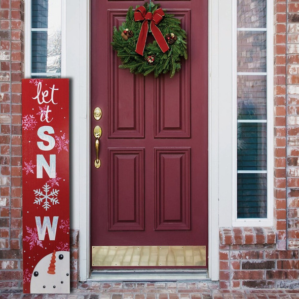 Alpine 1 In. W. x 42 In. H. x 8 In. L. Let It Snow Porch Greeter Sign with Easel YEN432 806340