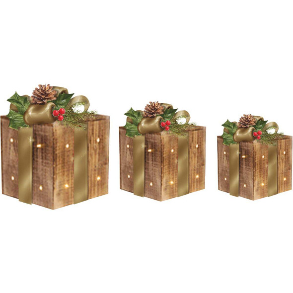 Alpine 3pk Wwled Gold Gift Box WDR162A-GD