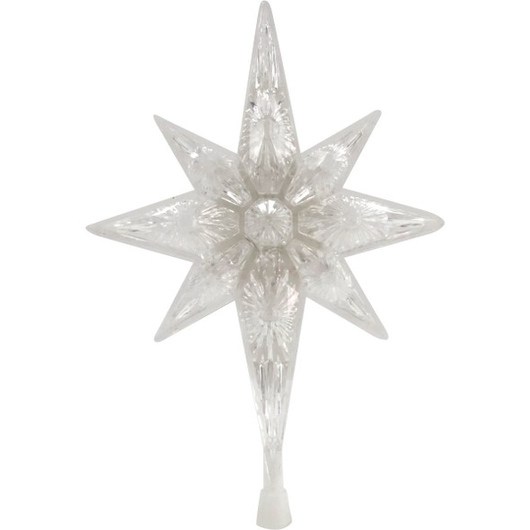 Alpine Transparent LED 11 In. Star Christmas Tree Topper COR212WT-TM
