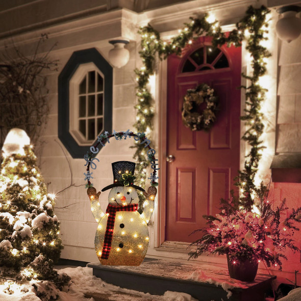 Alpine 42 In. Warm White LED Snowman Lighted Decoration CHT914 898575