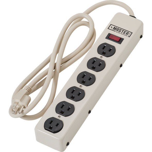 Master Electrician 6-Outlet Gray Power Strip with 5 Ft. Cord LTS-6E 500318