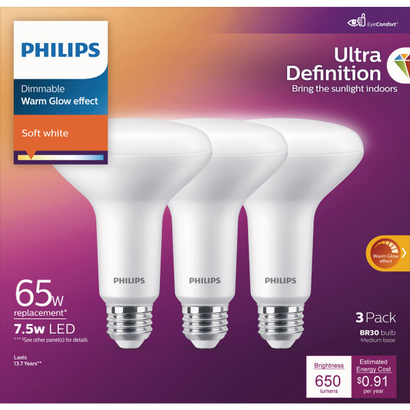 3pk 65w Br30 Sw Led Bulb