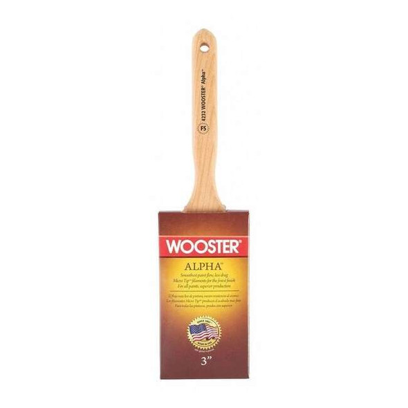 Wooster 3" Flat Sash Firm, Micro Tip Bristle, Paint Brush, Wood Handle 4232-3