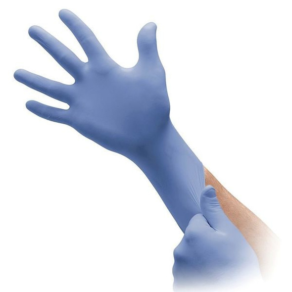 Microflex Supreno, Nitrile Exam Gloves, 5.5 mil Palm, Powder-Free, Grain Texture, Blue, 3XL, PK40