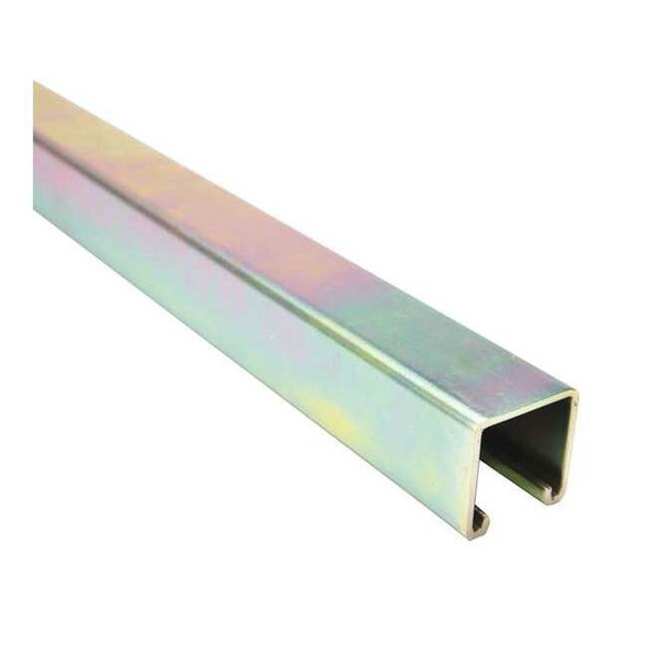 Single Channel Strut, Solid, Steel, Zinc-Plated, None Hole Size, Silver