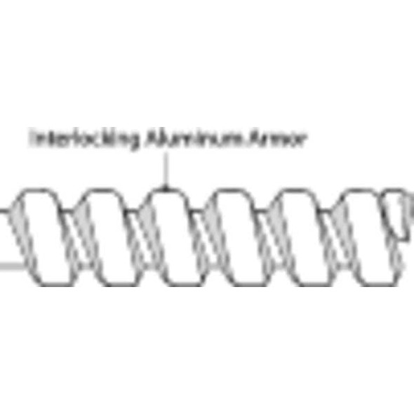 Flexible Metallic Conduit, 3/4 in Trade Size, 50 ft, Aluminum, Galvanized, Gray