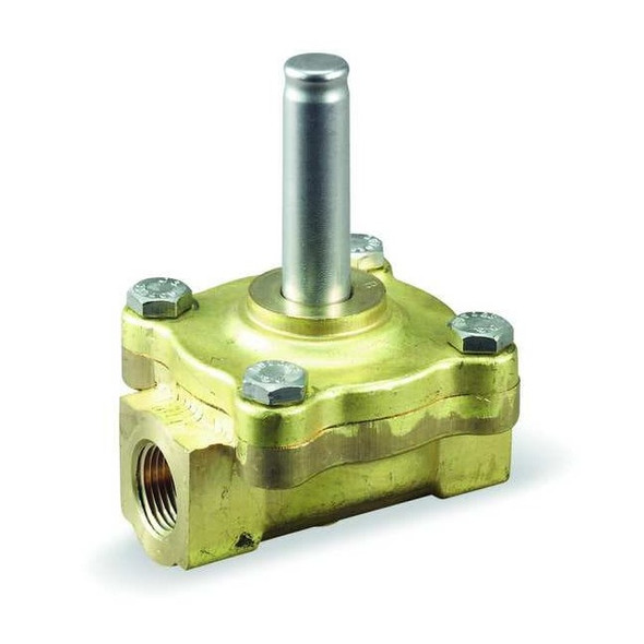 Brass Steam Solenoid Valve Less Coil, Normally Closed, 3/8 in Pipe Size