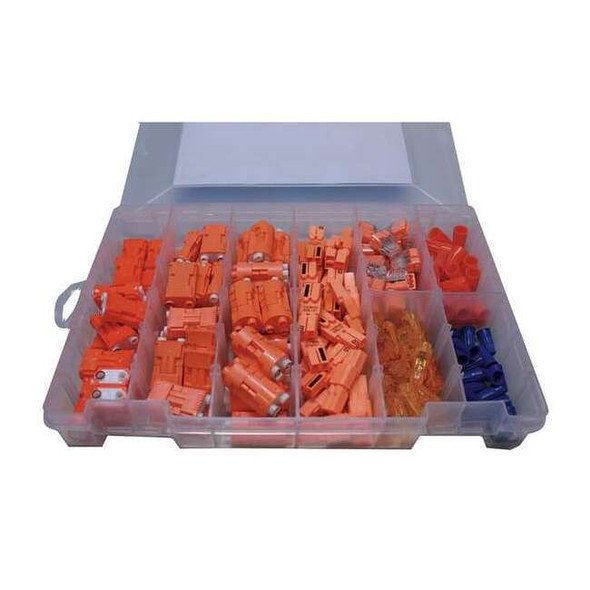 Twist-On Wire Connector, 12 AWG Max, 2 Port, Orange, Nylon Insulation, 600 V