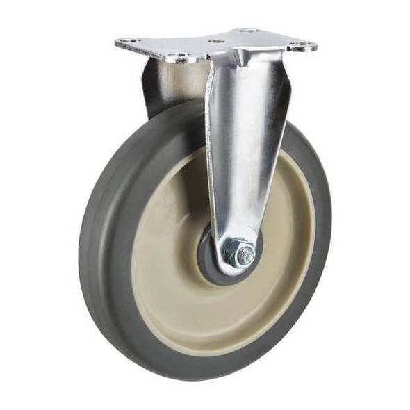 Manufacturer Varies Rigid Plate Caster,TPR,6 in.,300 lb. P12R-PRP060K-12