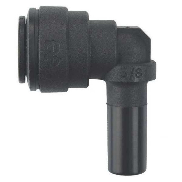John Guest Plug-In Elbow,Black,3/8" Tube Size,PK10 PP221212E