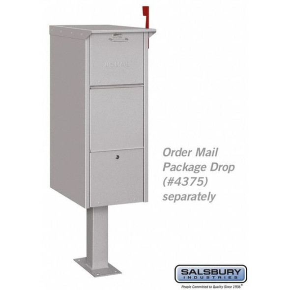 Standard Pedestal, Silver, Powder Coated, Bolt, Mail Package Drop  4395SLV